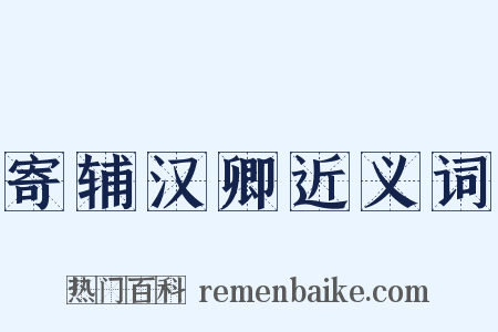寄辅汉卿近义词是什么意思的图片